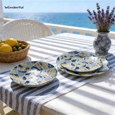 3D-Printed Mediterranean Mosaic Dinnerware