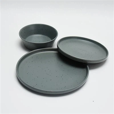 Benekli Dikey Seramik Stoneware Seti